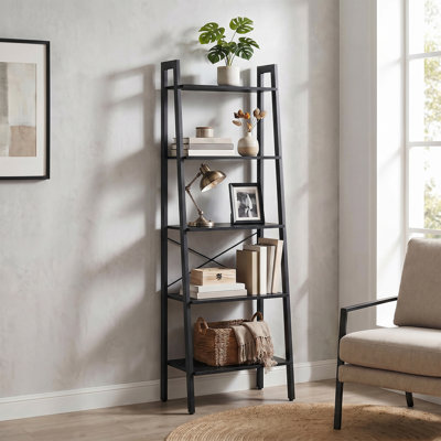 Jabari 67.9" H Metal Ladder Bookcase