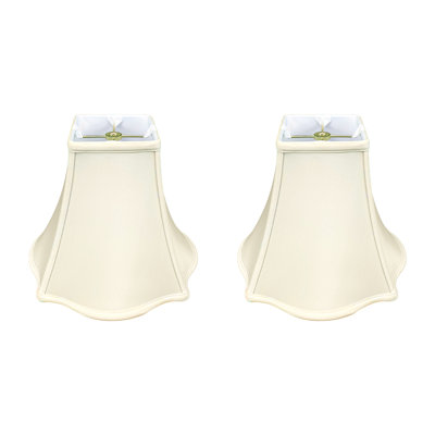 Royal Designs, Inc. BSO-702-12EG-2 Fancy Square Bell Basic Lamp Shade, 5 x 12 x 9.75, Eggshell, 2-Pack