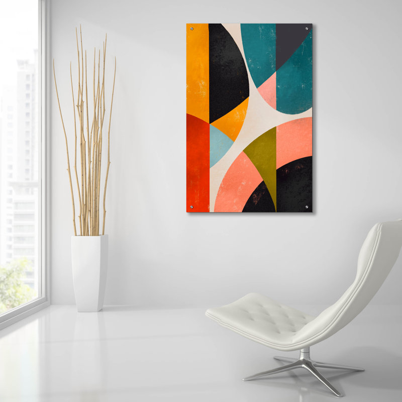 «Split Circles» par Svetlana Aleynikova, art mural en verre acrylique, H 36 po x l 24 po