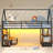 Low Loft Bed Twin Size With 5 Storage Drawers & Bookcase,twin Loft Bed With Led Lights, Open Storage Shelves, Metal Loft Bed With 13.4in Guardrail,under-bed Play Space,house Shape-900249900