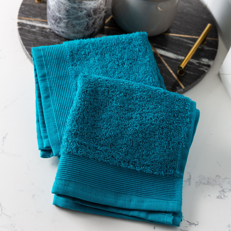 Hardaway 100% Cotton Washcloth Towel, Ice Blue