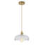 Luminaire suspendu élégant en verre pétale festonné 10 po Elegant-1024754525