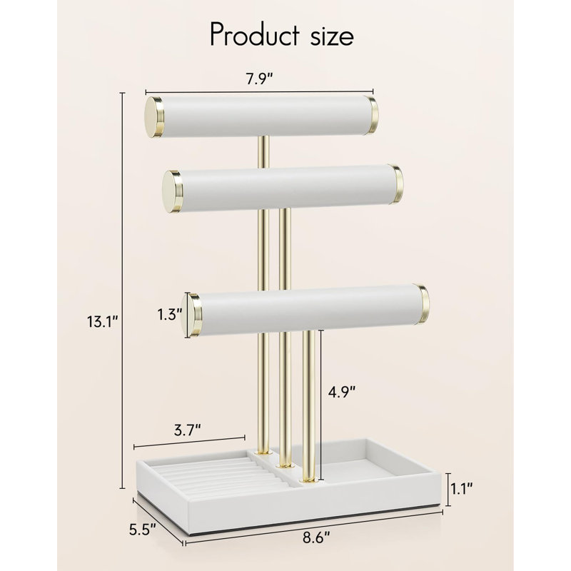 Support à 3 niveaux avec support 47,99let avec plateau, blanc