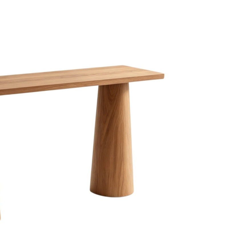 Comptoir d'entrée en bois de style médiéval, H 31,50 po x l 78,74 po x P 11,81 po
