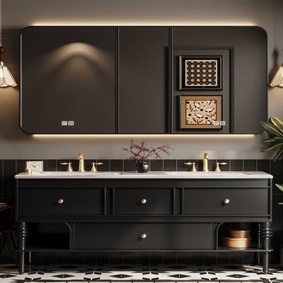 French style retro bathroom cabinet.