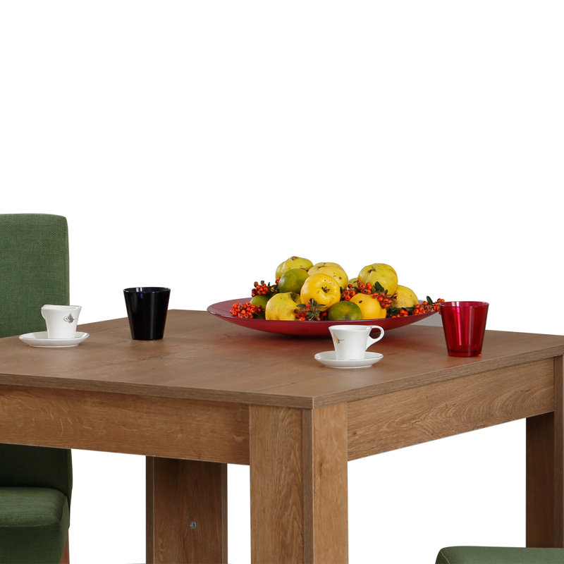 Modern Dining Table, 35.4 x 30.7 x 35.4 inches | 100% Melamine Coated Particle Board, Thickness: 0.7 inches | Stylish Solid Beige Design, Perfect for Dining Rooms & Contemporary Spaces