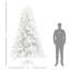 Grand arbre de Noël artificiel, arbre de Noël non éclairé avec embouts de branches, ouverture automatique, base en acier, décoration des Fêtes pour bureau personnel, blanc-101673584