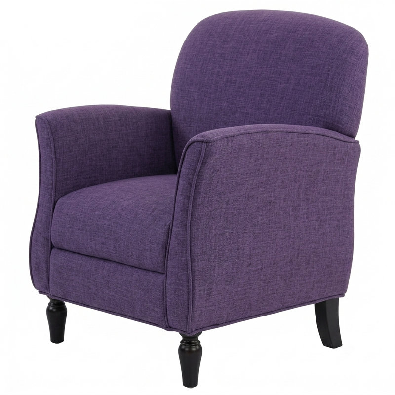 Chaise d'appoint moderne et ergonomique avec design tissé et pieds en bouleau, Mauve