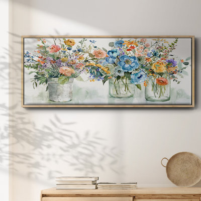 Flower Market Display- Framed Canvas