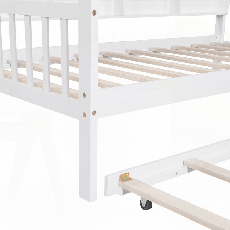 Lit simple en bois avec lit gigogne, Simple