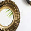 16" Round Wall Mirror with Gold Metal Frame