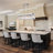 5-Light Chrome Crystal Rectangular Kitchen Island Chandelier