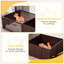 Boîte de mise bas pour chiens avec portes amovibles, parc confortable pour chiots nouveau-nés, idéal pour l'intérieur, 81 po x 39 po x 20 po