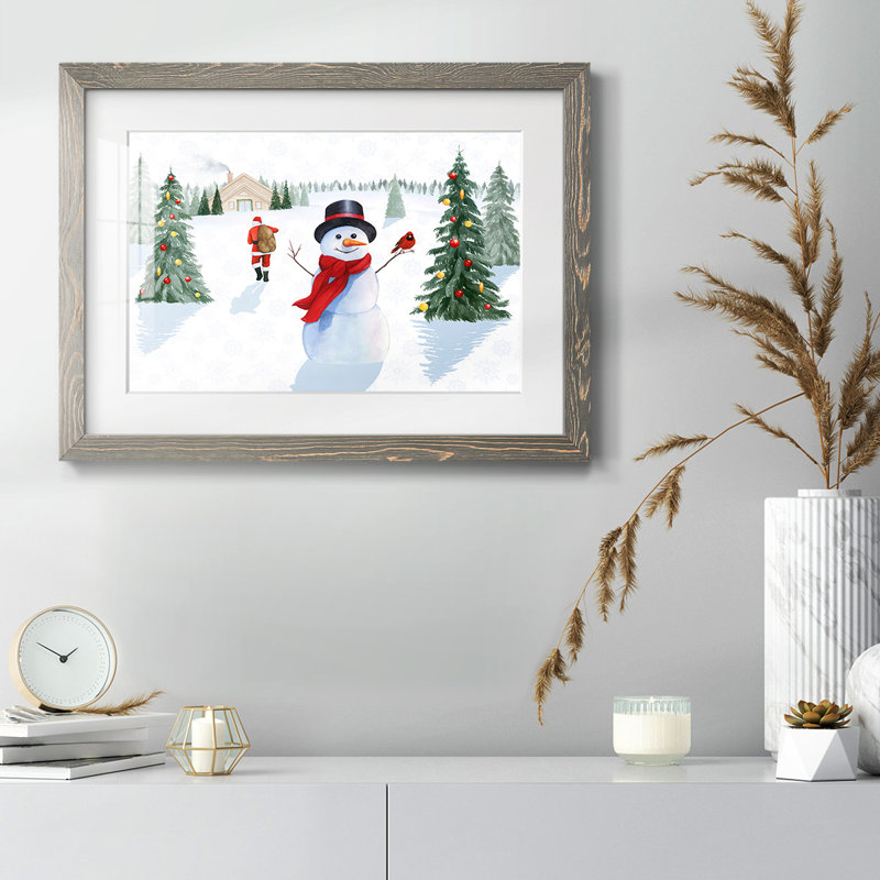 Père Noël, bonhommes de neige, collection A, Gris, H 28 po x l 42 po x P 1,5 po