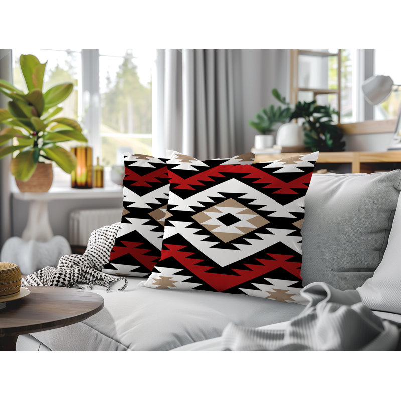 Coussin intérieur / extérieur Seka, 18x18, Rouge