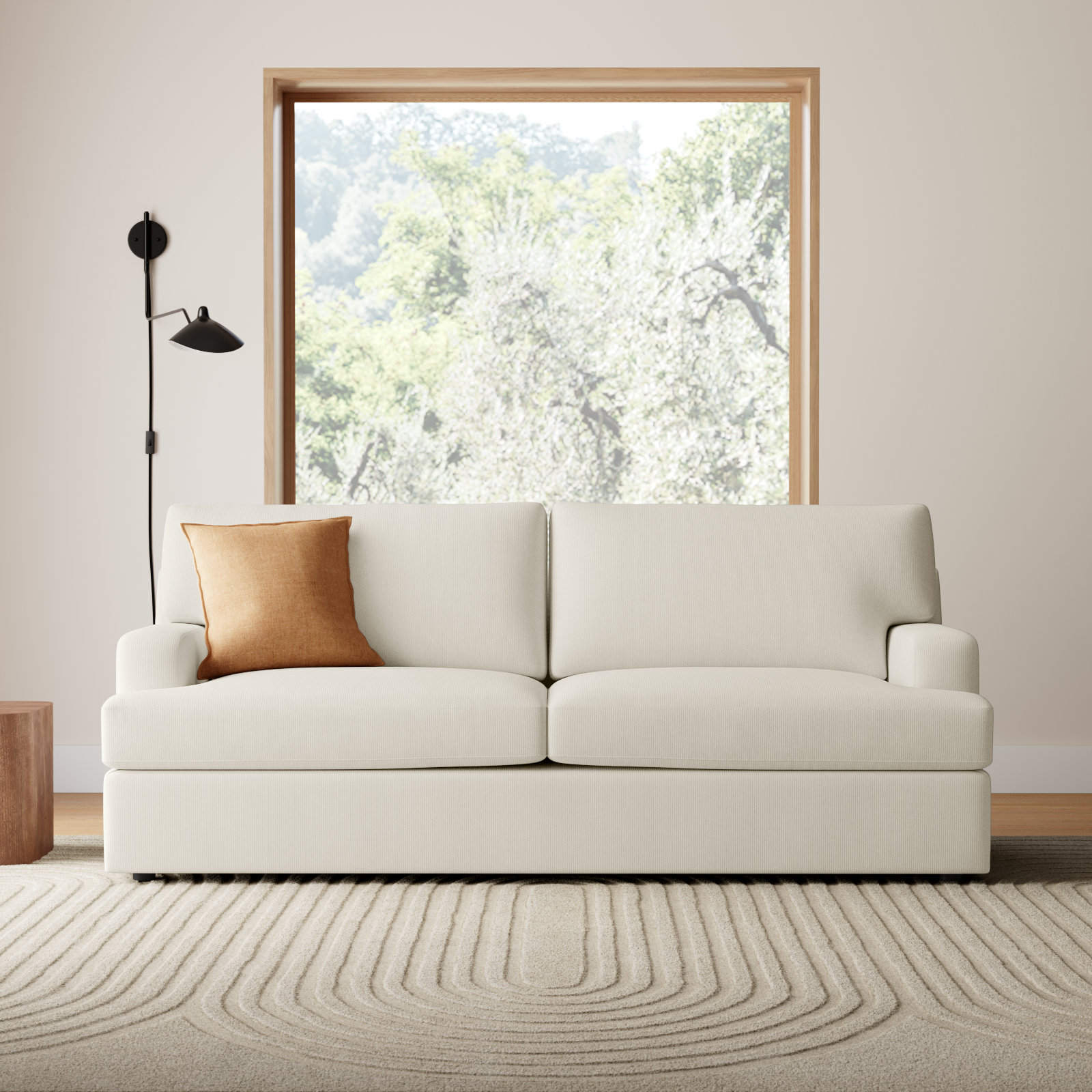 Cleo 84'' Sofa, Bedford Cloud Performance Corduroy