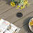 Jayc Square Steel Outdoor Dining Table with 1.65'' Umbrella Hole, Slatted Tabletop and Storage Space-870967390