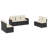 Vidaxl Garden Sofa Set Black And Cream White