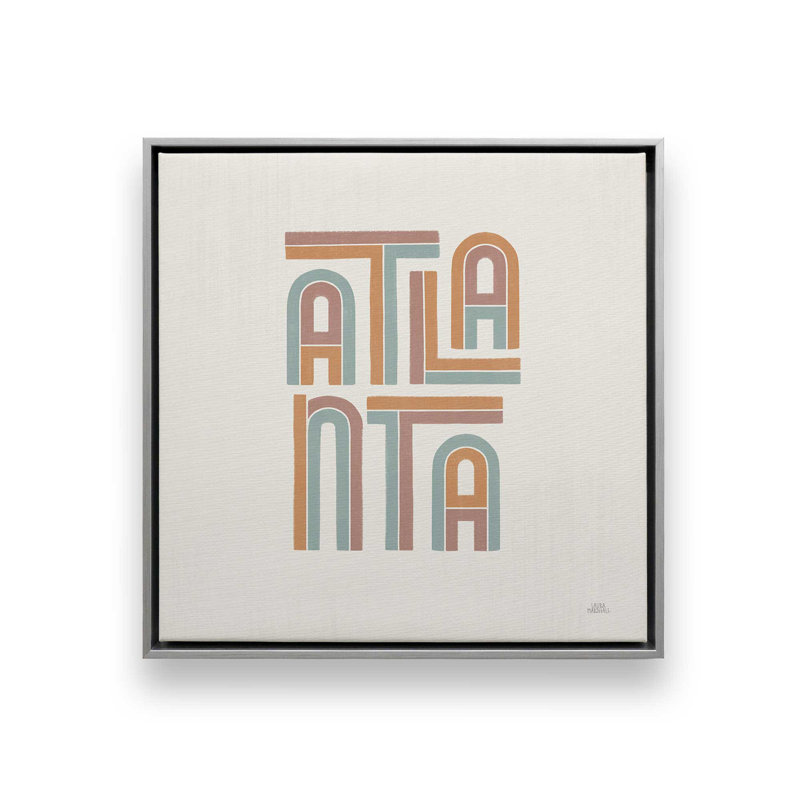 «Atlanta» par Laura Marshall, reproduction d'art sur toile, H 12 po x l 12 po, Impression encadrée sans passe-partout