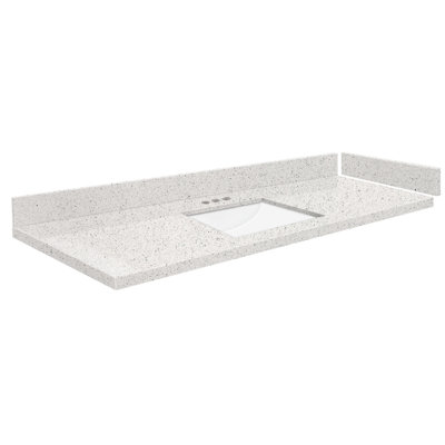 55,5 comptoir de meuble-lavabo simple avec 3 trous de robinet
