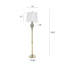 Lampe sur pied Rowan - Frêne - Abat-jour blanc-959035633