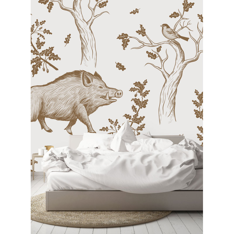 Audraya Floral Wall Mural, 100" W x 8.33" L