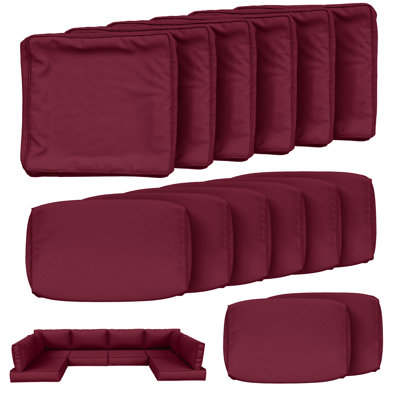 Outdoor 4” Cushion Covers Set Patio Furniture Cushion Covers, Only Covers