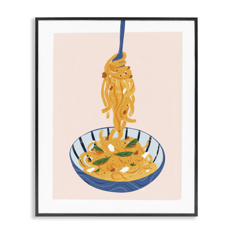  Art moderne giclée sur bol à pâtes par Marina Astudillo, H 14 po x l 11 po, Giclée encadrée noir minuit