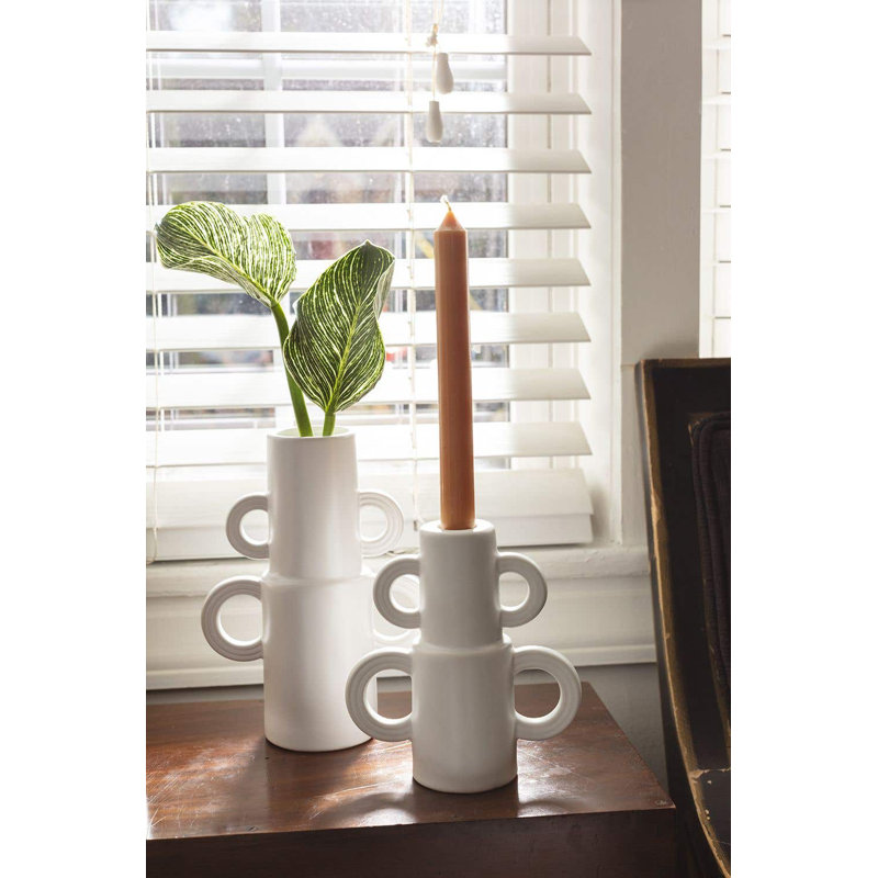 6'' H Concrete / Cement Tabletop Candlestick