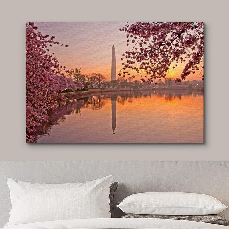 "Architecture Architecture Cherry Blossom Festival At The National Mall Washington DC", photographie sur toile, Toile tendue