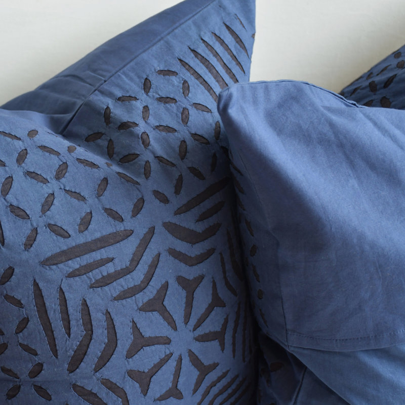 Applique en coton, Bleu