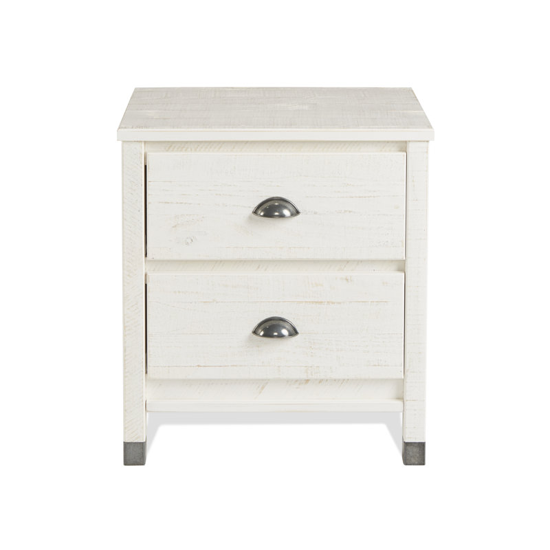 Altamirano 22.5'' W Solid Wood Nightstand, Shabby White