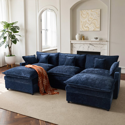 107'' Modular Sectional Sofa with Ottoman