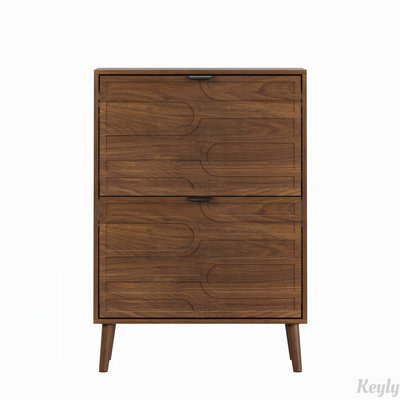 Walnut Shoe Storage Cabinet