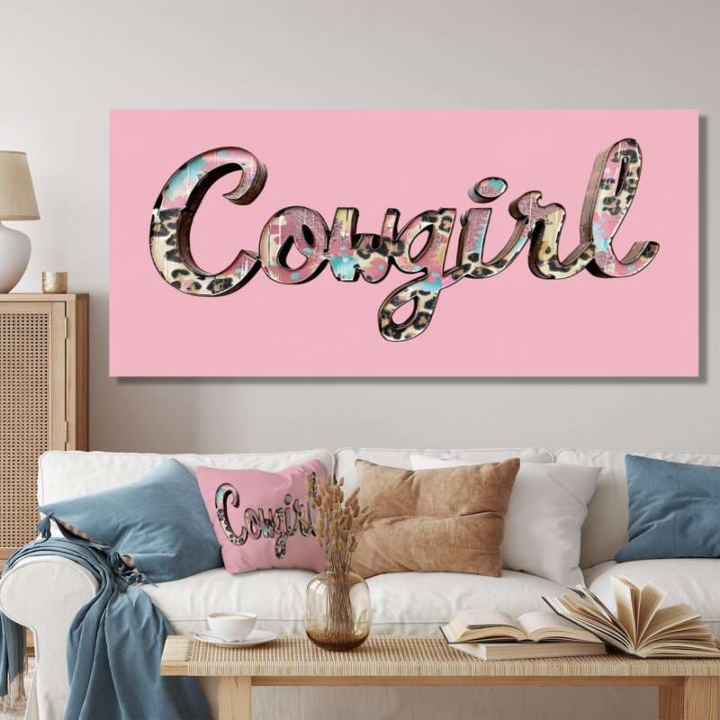 Cowgirl - Cowgirls, art mural, Toile tendue, 28" H x 60" W