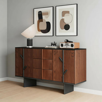 Buffet de rangement rétro en bois massif