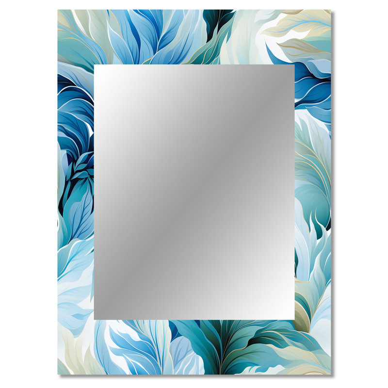 Acquanetta Oceanic Mirage motif tropical - miroir mural tropical, miroir décoratif tropical, impression d'art en métal