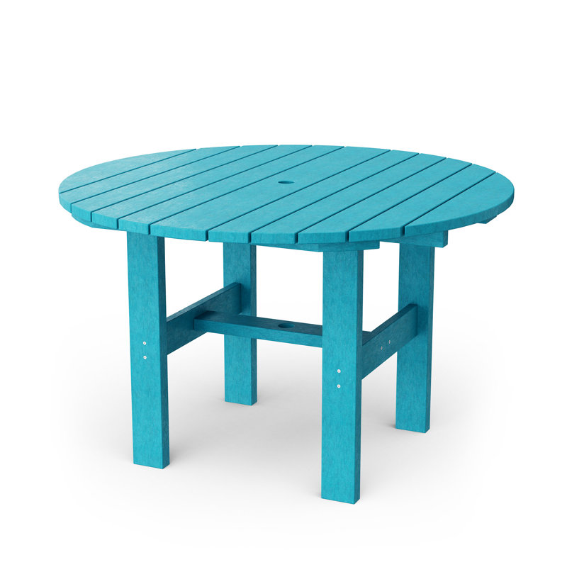 Table de salle à manger ronde Classic 46 ", Bleu Aruba