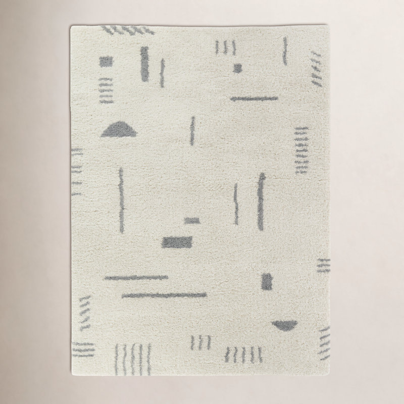 Tapis géométrique à poils longs Morin, Rectangle 4 pi 4 po x 6 pi