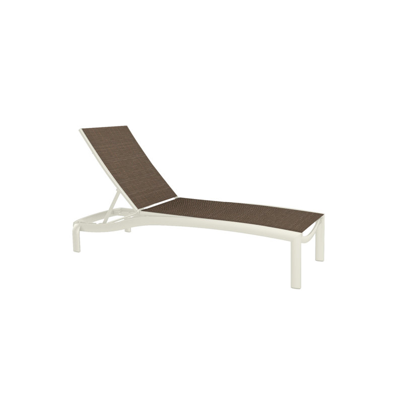 Chaise longue simple 78,5 po Kor, Parchemin, Mia II