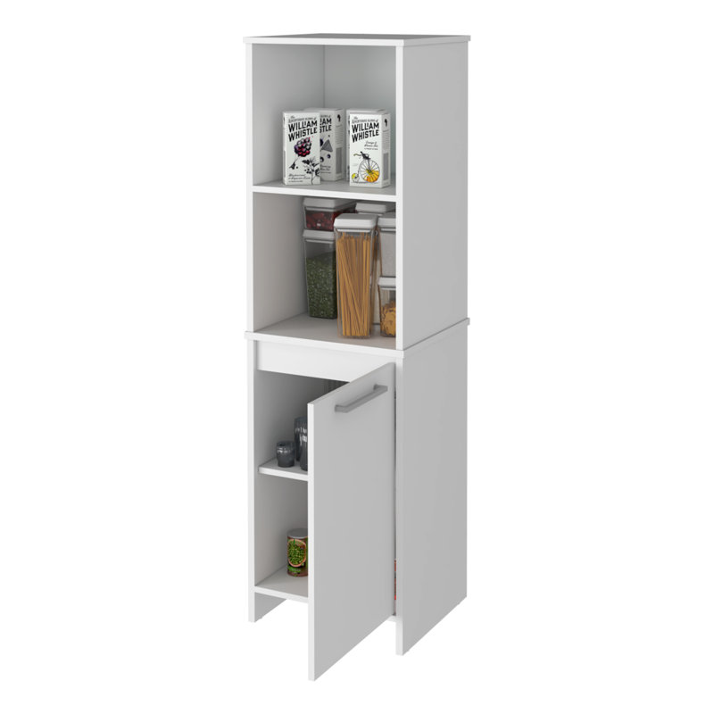 Armoire à porte simple Danforth, quatre tablettes