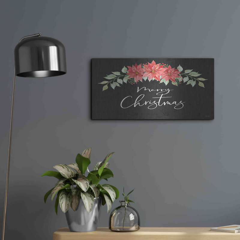 «Merry Christmas Simply» par Cindy Jacobs, art mural en métal, 24 po x 12 po, H 12 po x l 24 po