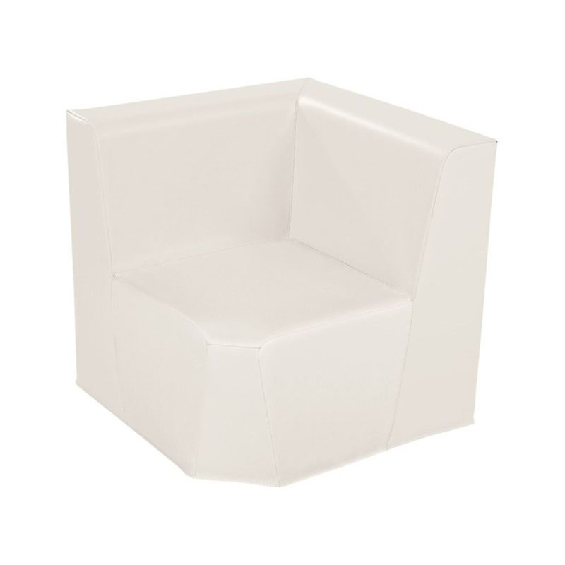 Chaise de coin basse de base - Hauteur du siège: 6 po, Ivoire