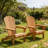 Set Of 2 Wooden Outdoor Folding Adirondack Chairs - Half Assembled For Garden, Lawn & More-455419097