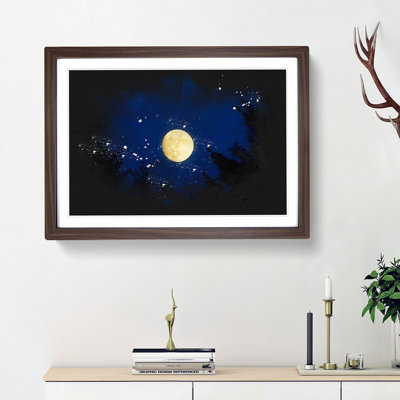 Moon Through the Trees - Picture Frame Graphic Art Print