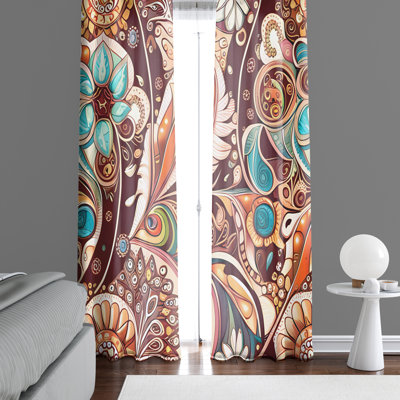 Paire de rideaux semi-transparents en polyester Deenie