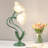 Sunway Cute Dual Head Flower Table Lamp, Large Retro Bedside Flower Lamp, Bedroom Living Room Bedside Reading Lighting Table Lamp, Home Decoration With 3-color Flower Lamp,Mother's Day Gift(green)