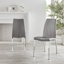 Alezzo Modern High Gloss Extendable Dining Table Set with 8 Soft Touch Faux Leather Dining Chairs-86712669