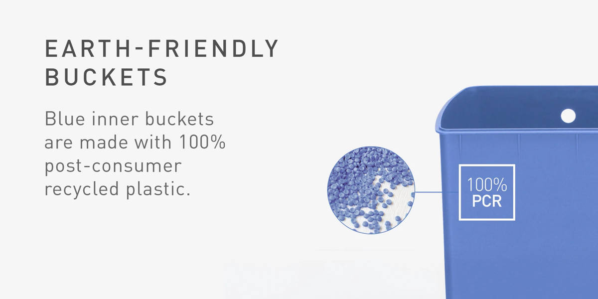 simplehuman 20 Liter Dual Compartment Slim Open Trash & Recycling Can Trash Can