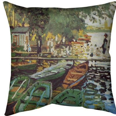 Oreiller pour salle de bain claude monet à la grenouillere euro